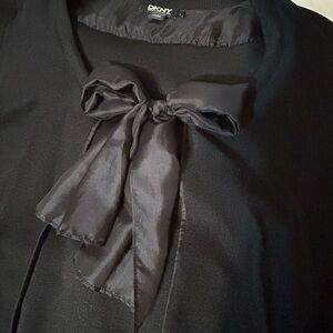DKNY Black silk sweater